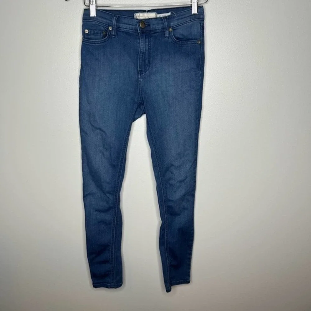 Free people 61855-16515125 Skinny hi-rise denim blue Jeans pockets size 26